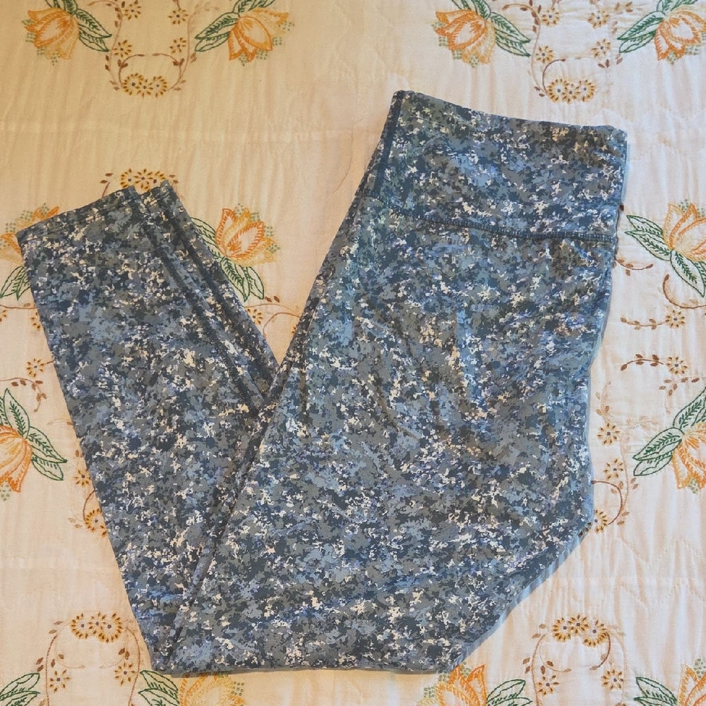 Blue Camo Leggings